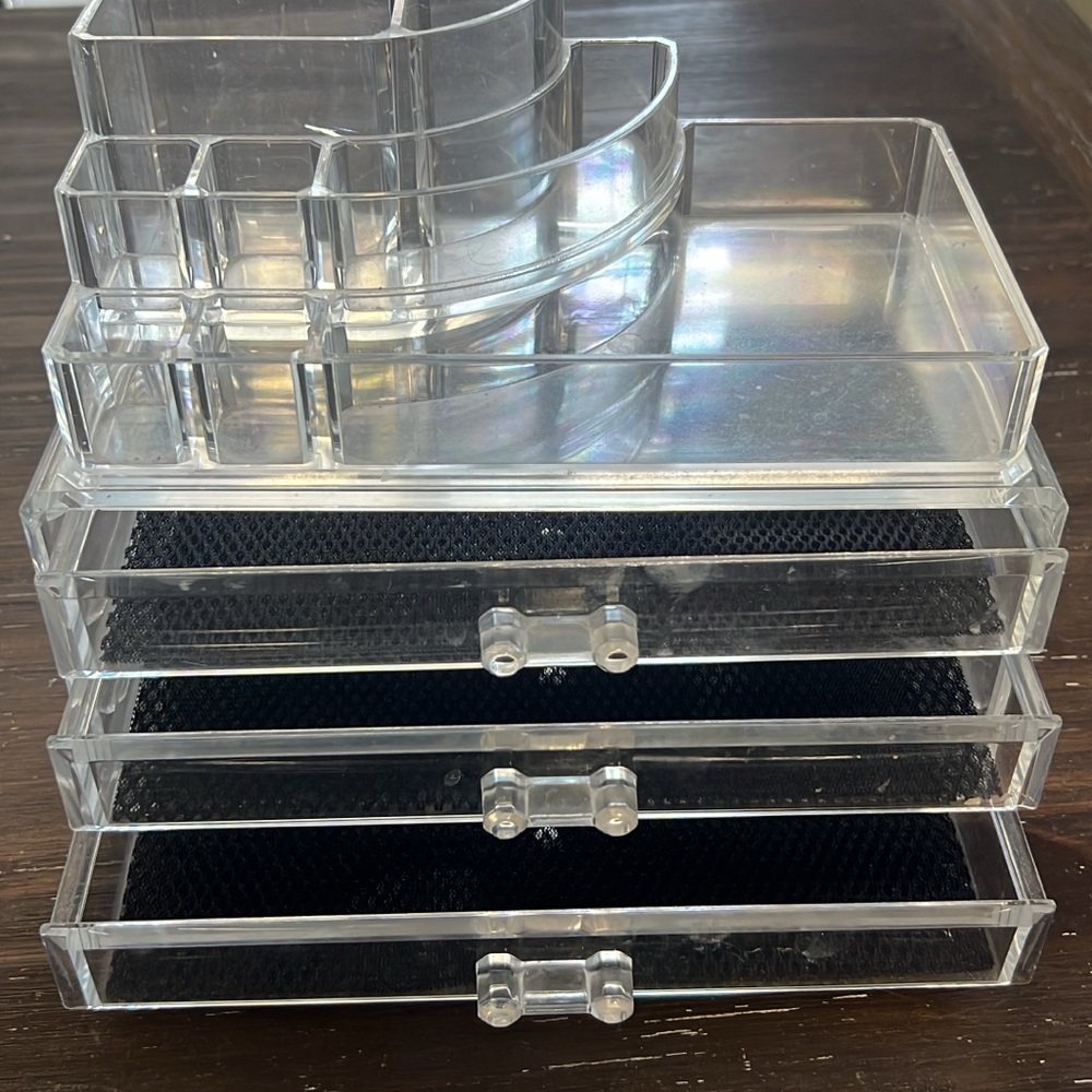 Clear Acrylic Multi-Drawer Makeup and Jewelry Organizer - Clear